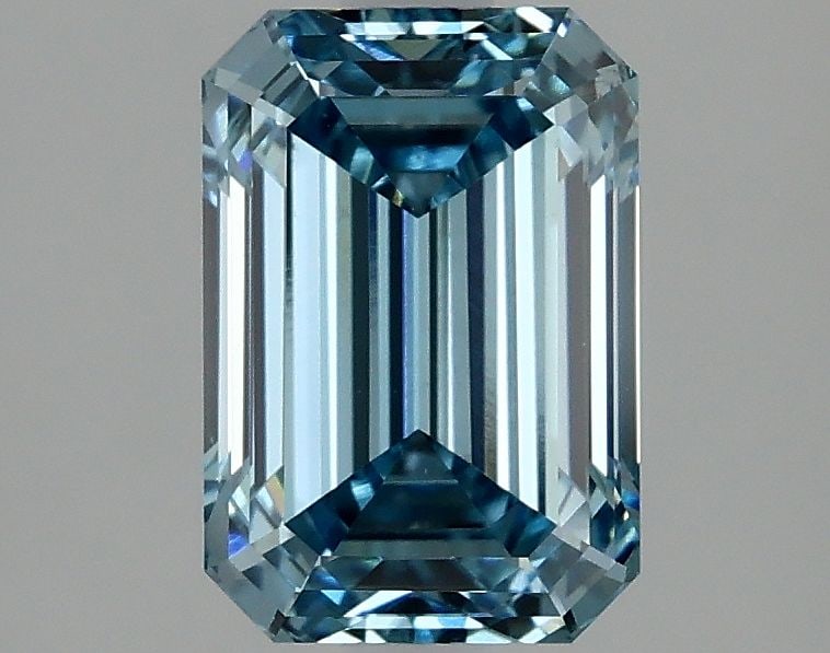 Emerald 2.11Ct Fancy Vivid Blue Vs1 - Loose Lab Diamond (1 of 1)