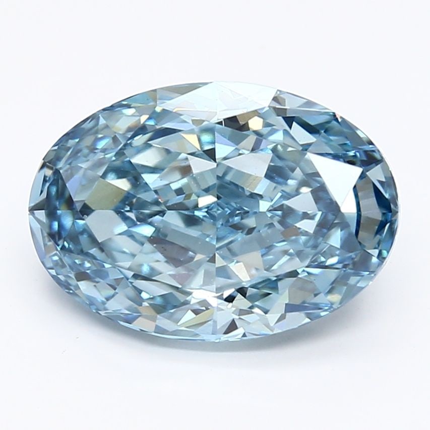 Oval 3.47Ct Fancy Vivid Blue Vs1 - Loose Lab Diamond (1 of 1)