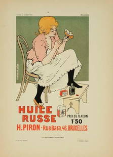 Rassenfosse Original Vintage Poster Huile Russe For Affiches Etrangeres 1897: Artist: RASSENFOSSE Type: Poster Year Of Production: 1897 Width (Inches): 9 Date Of Creation: 1897 Height (Inches): 12.75 Style: Art Nouveau Original/Licensed Reprint: Original Subject: VENTE Product