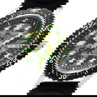 Seiko Szel003 Bape Mechanical Divers Abc Camo Watch Men: Type: Wristwatch Style: watches Movement: Automatic Display: Analog Case Size: 45mm Product Disclaimer: Items may exhibit light wear, such as minor scratches or slight tarnishing appropriate to their