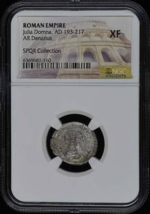 Julia Domna, Ad 193-217 Roman Empire Ar Denarius Ngc Xf40: Certification: NGC Grade: XF40 Certification Number: 6369681160 Denomination: Ancient Roman Product Disclaimer: Grades are third-party opinions; authenticity is guaranteed. Photos are part of the desc