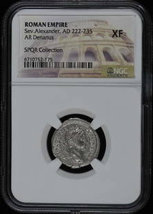 Sev.Alexander, Ad 222-235 Roman Empire Ar Denarius Ngc Xf40: Certification: NGC Grade: XF40 Certification Number: 6710752175 Denomination: Ancient Roman Product Disclaimer: Grades are third-party opinions; authenticity is guaranteed. Photos are part of the desc