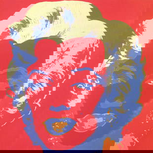 Andy Warhol Marilyn Red Blue (Mini) " Offset Lithograph Pop Art M: Artist: Andy Warhol Title: Marilyn Red Blue (Mini) Year: 1995 Signed: No Medium: Offset Lithograph Paper Size: 9.5 x 9.5 inches ( 24 x 24 cm ) Image Size: 9.5 x 9.5 inches ( 24 x 24 cm ) Edition Size: