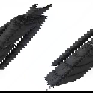 Moncler Down Coat Main: Material: Nylon Gender: Women Brand: MONCLER Item: down coat Model: MIRIELON Gender: Women Color: black Material: Main: 100% nylon, Lining: 100% nylon, Filling: 90% down, Filling: 10% feather Accessor