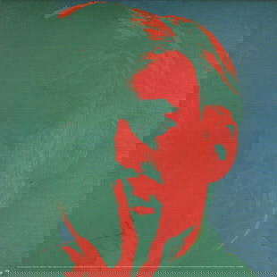 Andy Warhol Self Portrait " Poster Pop Art Green, Orange Man, Figur: Artist: Andy Warhol Title: Self Portrait Year: 1993 Signed: No Medium: Offset Lithograph Paper Size: 26 x 26 inches ( 66 x 66 cm ) Image Size: 26 x 26 inches ( 66 x 66 cm ) Edition Size: Unknown Frame