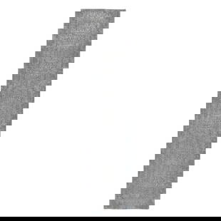 2'5"X12'2" Gray Fine Jacquard Hand Loomed Runner Wool And Art Silk Rug: Size: 2"5" x 12"2" Shape: Runner Style: Modern Item Width: 29 Regional Design: Indian Weave: Hand-Woven Material: 100% Wool Pattern: Oriental Rug Type: Hand Loomed Type: Indoor Pile: Wool & Silk Field