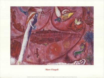 Marc Chagall The Song Of Songs Iii " Offset Lithograph Moderni: Artist: Marc Chagall Title: The Song of Songs III Year: 1991 Signed: No Medium: Offset Lithograph Paper Size: 23.75 x 31.5 inches ( 60 x 80 cm ) Image Size: 17.75 x 25.25 inches ( 45 x 64 cm ) Edition