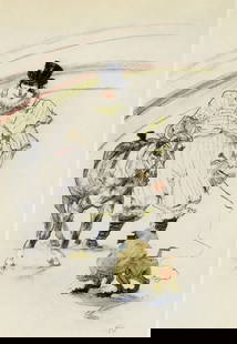 Henri De Toulouse-Lautrec, Cheval Et Singe Dress, The Circus By Toulouse-Lautrec, Lithograph: Lithograph on vlin paper. Unsigned and unnumbered. Paper Size: 12.125 x 9.25 inches. Excellent condition. Notes: From the album, The Circus by Toulouse-Lautrec, 1952. Published the Paris Book Center,