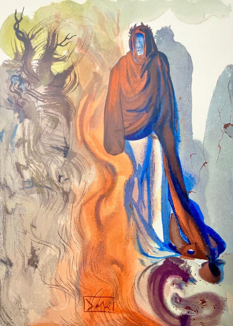 Salvador Dali, Hlle Xxxiv (Field 189-200; Michler/Lpsinger 1039-1138), Die Gttliche Komdie, Signed, (1 of 6)