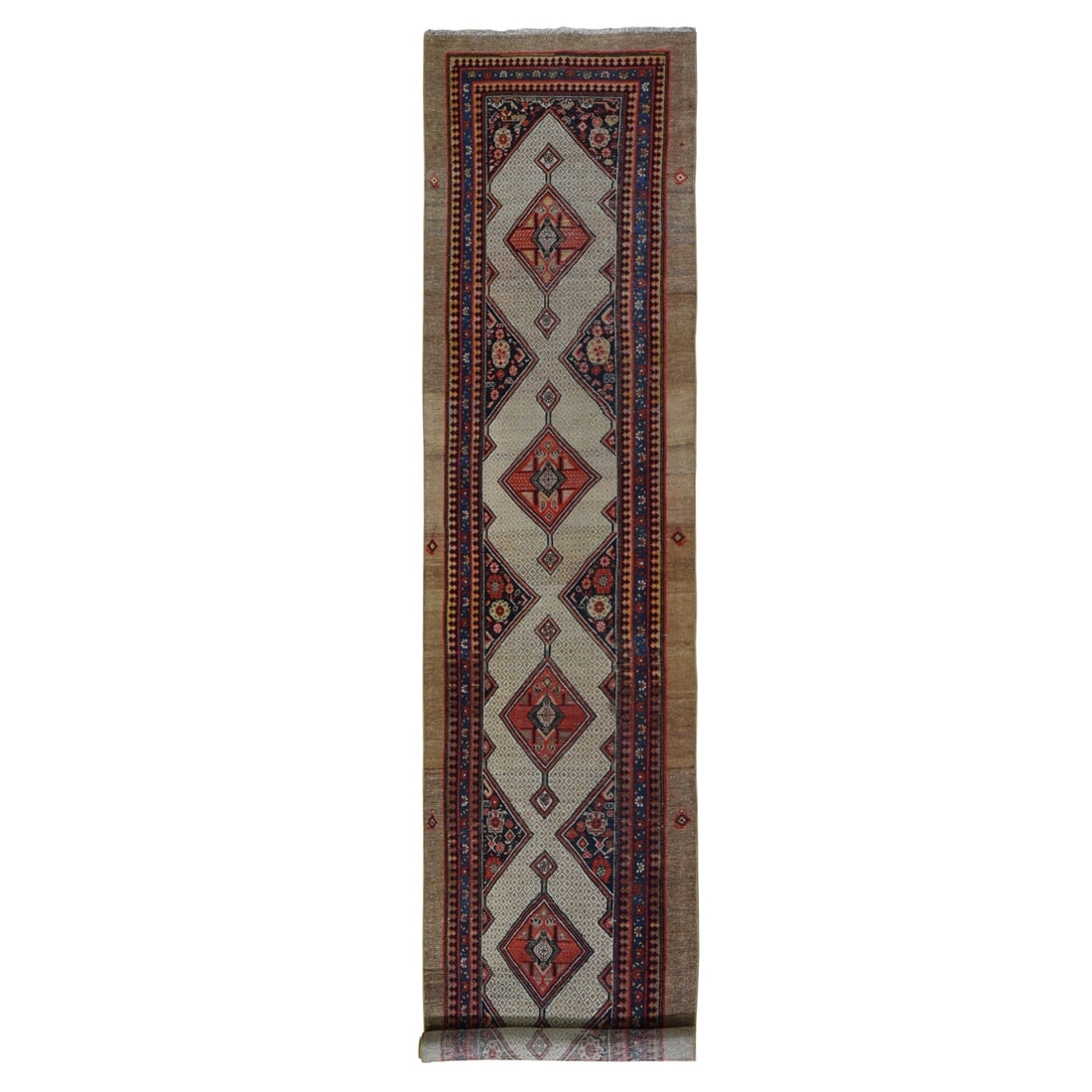 3'2"X15'9" Brown Antique Farsian Serrib Wide Xl Runner Good Cond Rug: Type: Indoor Material: Wool Color: Brown Item Length: 189 Item Width: 38 Style: Tribal Rug Type: Hand Knotted Pile: Wool Shape: Runner Field Color: Brown Size: 3"2" x 15"9" / 97 CM X 480 CM Age: 1910