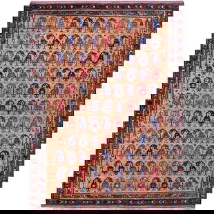 6'3"X8'4" Brown Afghan Caucasian Design Revival Hand Knotted Soft Wool Rug: Style: Caucasian Type: Indoor Material: Wool Color: Brown Item Length: 100 Item Width: 75 Rug Type: Hand Knotted Pile: Wool Shape: Rectangular Field Color: Brown Size: 6"3" x 8"4" / 191 CM X 254 CM Ag