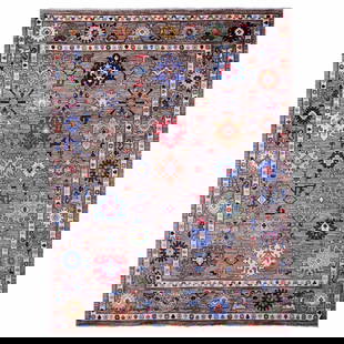 8'10"X11'7" Perfect Gray Wool Foundation Angora Oushak Oriental Rug: Style: Oushak Type: Indoor Material: Wool Color: Grey Item Length: 139 Item Width: 106 Rug Type: Hand Knotted Pile: Wool Shape: Rectangular Field Color: Grey Size: 8"10" x 11"7" / 269 CM X 353 CM Age: