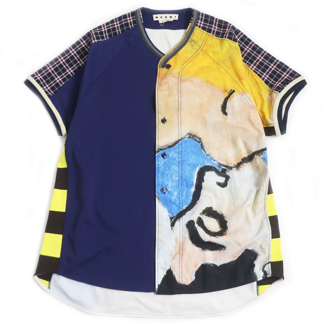 Marni Short Sleeve Shirt Outer: Material: Nylon Gender: Mens Brand: MARNI Item: Short sleeve shirt Gender: mens Color: multicolor Material: Outer: 79% nylon, Outer: 21% cotton, Outer: 100% cotton, Part: 100% polyester, Part: 100% co
