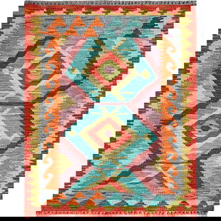 2'2"X2'9" Aqua Green Flat Weave Afghan Kilim Pure Wool Hand Woven Mat Rug: Style: Kilim Type: Indoor Material: Wool Color: Green Item Length: 33 Item Width: 26 Rug Type: Hand Woven Pile: Wool Shape: Rectangular Field Color: Green Size: 2"2" x 2"9" / 66 CM X 84 CM Age: 2000-N