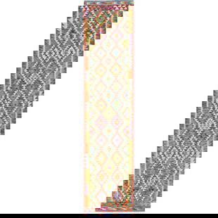 2'8"X12'6" Colorful Flat Weave Afghan Kilim Wool Hand Woven Runner Rug: Style: Kilim Type: Indoor Material: Wool Color: Multi Item Length: 150 Item Width: 32 Rug Type: Hand Woven Pile: Wool Shape: Runner Field Color: Multicolored Size: 2"8" x 12"6" / 81 CM X 381 CM Age: 2