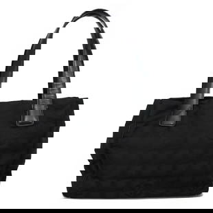 Chanel Tote Bag A20457 Nylon Jacquard X Calfskin Black Cc Mark Nylon Jacquard Calfskin 8Th Series: Material: Nylon Model: New Travel Gender: Unisex Pattern: COCO Mark Brand: CHANEL Item: Tote Bag Model: New Travel Line Tote PM Line: COCO Mark Type: CC Mark Nylon Jacquard Calfskin 8th Series Gender: