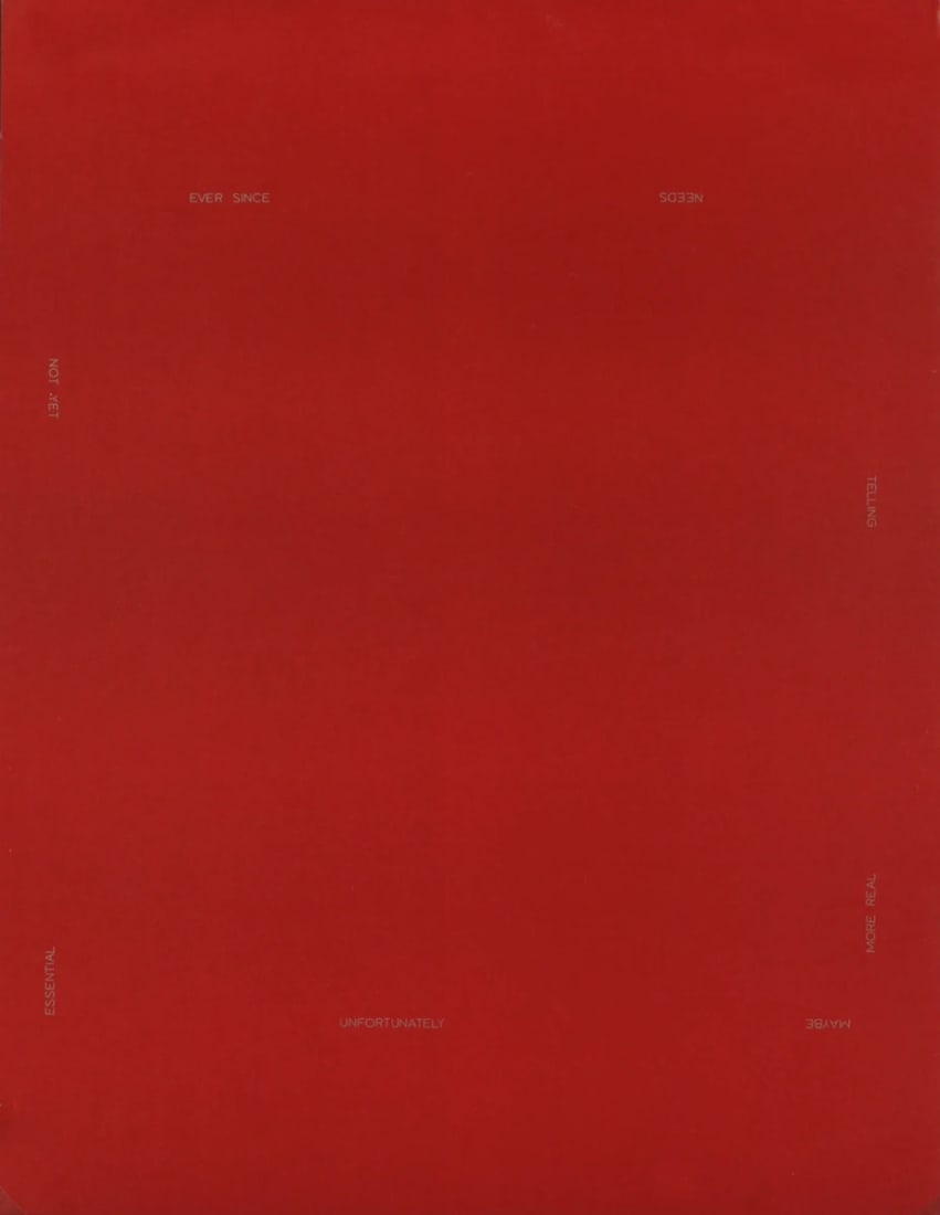 Robert Barry Leo Castelli- Wallpiece " Poster Pop Art Red (1 of 1)