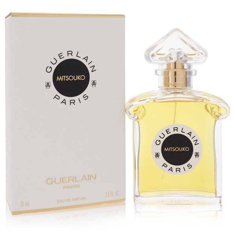 Mitsouko Perfume By Guerlain Eau De Parfum Spray: Brand: Guerlain Size: 2.5 oz Eau De Parfum Spray Grams: 400 Type: Eau De Parfum Spray Fragrance: Perfume for Women Product Disclaimer: Authentic fragrances; some boxes may show shelf wear. We strongly