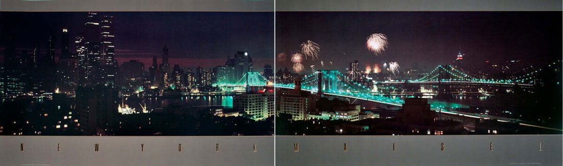 Jay Maisel New York (Diptych) " Poster Photography Multicolor Ne: Artist: Jay Maisel Title: New York (Diptych) Year: 1984 Signed: No Medium: Offset Lithograph Paper Size: 15.25 x 52 inches ( 39 x 132 cm ) Image Size: 11.5 x 52 inches ( 29 x 132 cm ) Edition Size: Un