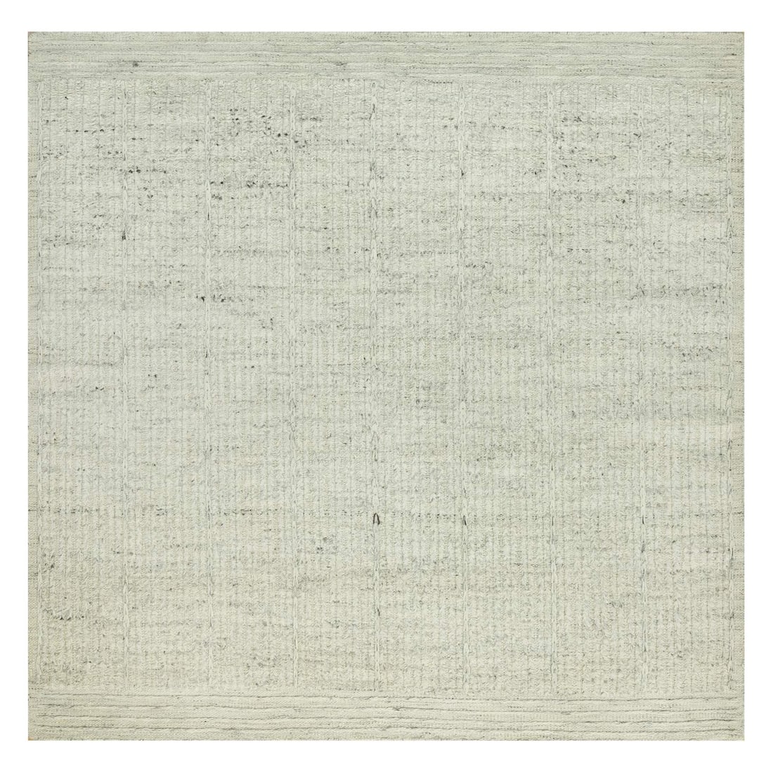 8'X8' Mindful Gray Wool Hand Woven Cord Collection Flat Weave Square Rug: Style: Oriental Type: Indoor Material: Wool Color: Grey Item Length: 97 Item Width: 96 Rug Type: Hand Woven Pile: Wool Shape: Square Field Color: Grey Size: 8"0" x 8"1" / 244 CM X 246 CM Age: 2000-Now