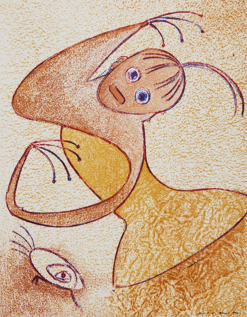 Max Ernst, Composition, San Lazzaro Et Ses Amis, Xxe Sicle, Lithograph: Lithograph on vlin d'Arches paper. Paper size: 14 x 10.5 inches. Excellent condition. Unsigned and unnumbered, as issued. Notes: From the folio, XXe San Lazzaro et ses Amis, San Lazzaro et ses amis, h