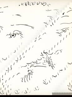 Pablo Picasso, Visage D'Homme Barbu, De Face (Cramer No. 84), 40 Dessins De Picasso En Marge Du: Lithograph on vlin du Marais paper. Paper Size: 14.5 x 11 inches. Excellent condition. Inscription: Unsigned and unnumbered, as issued. Notes: From the folio, 40 dessins de Picasso en marge du Buffon,