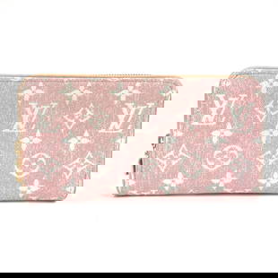 Louis Vuitton Long Wallet Purse M81182 Monogram Denim Pink Monogram Denim Zippy Wallet Women: Material: Monogram canvas Gender: Women Pattern: Monogram denim Brand: LOUIS VUITTON Item: Long Wallet Purse Model: Zippy wallet Line: Monogram denim Gender: Women Color: pink Material: Monogram denim