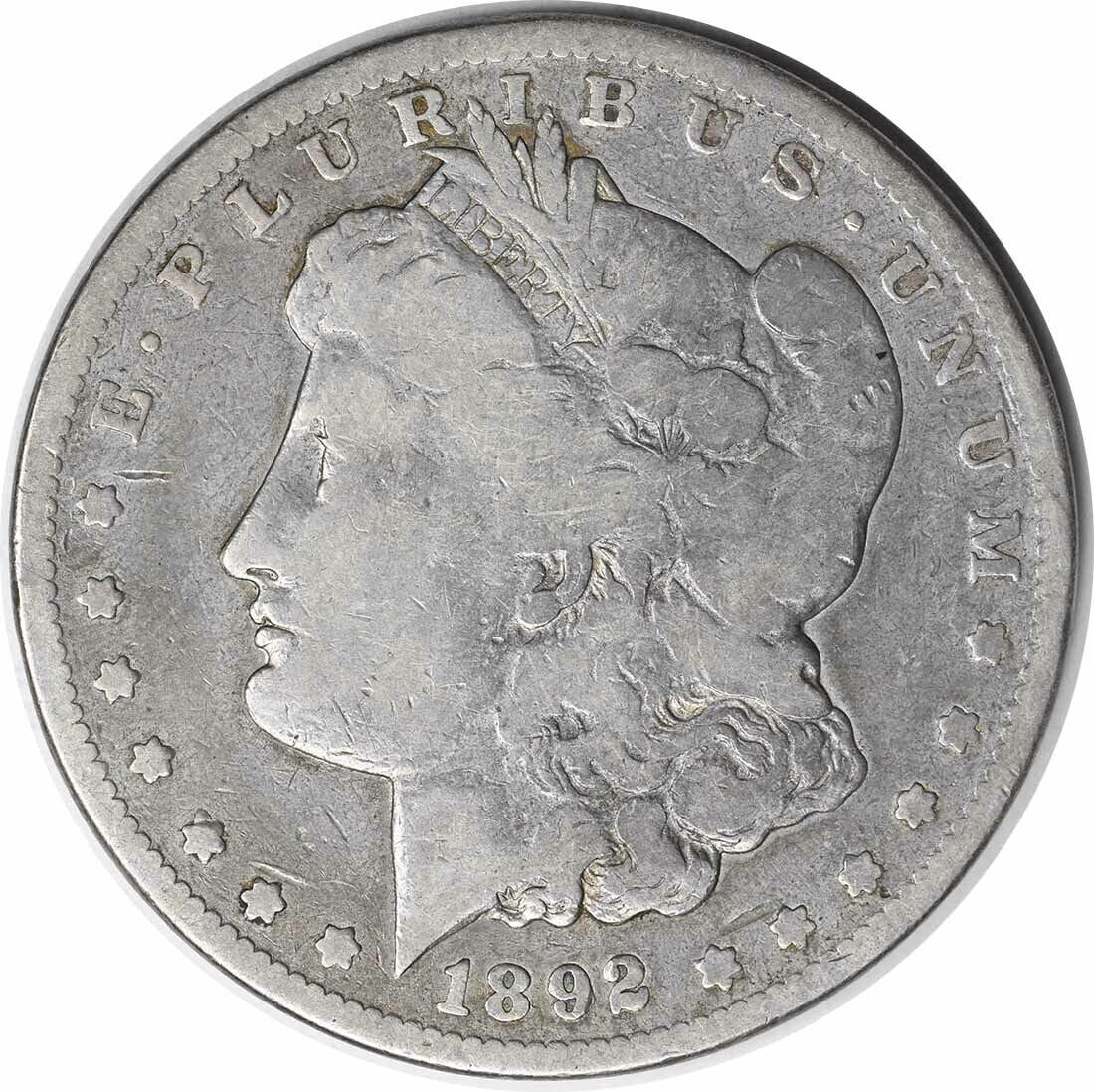 1892-Cc Morgan Silver Dollar Vg Uncertified (1 of 2)