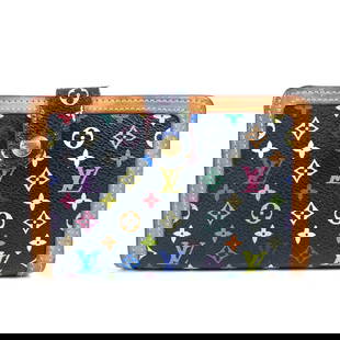 Louis Vuitton Folded Wallet M92988 Monogram Multicolor Canvas Black Monogram Multicolor Porto: Material: Monogram canvas Model: Portonet Bie Vienova Gender: Women Pattern: Monogram multicolor Brand: LOUIS VUITTON Item: Folded wallet Model: Porto Monevier Vienova Line: Monogram multicolor Gender