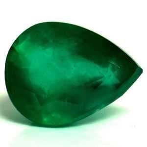 Pear 1.51Ct Green Si - Loose Emerald Gemstone (1 of 1)