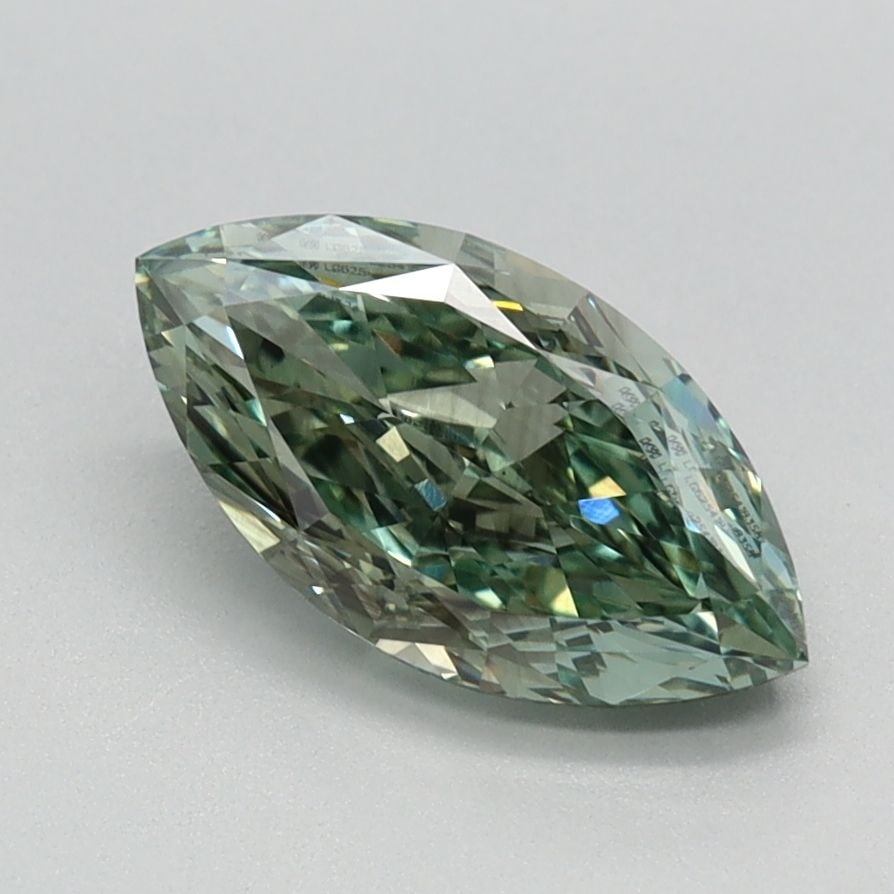 Marquise 1.24Ct Fancy Vivid Green Vs1 - Loose Lab Diamond (1 of 1)