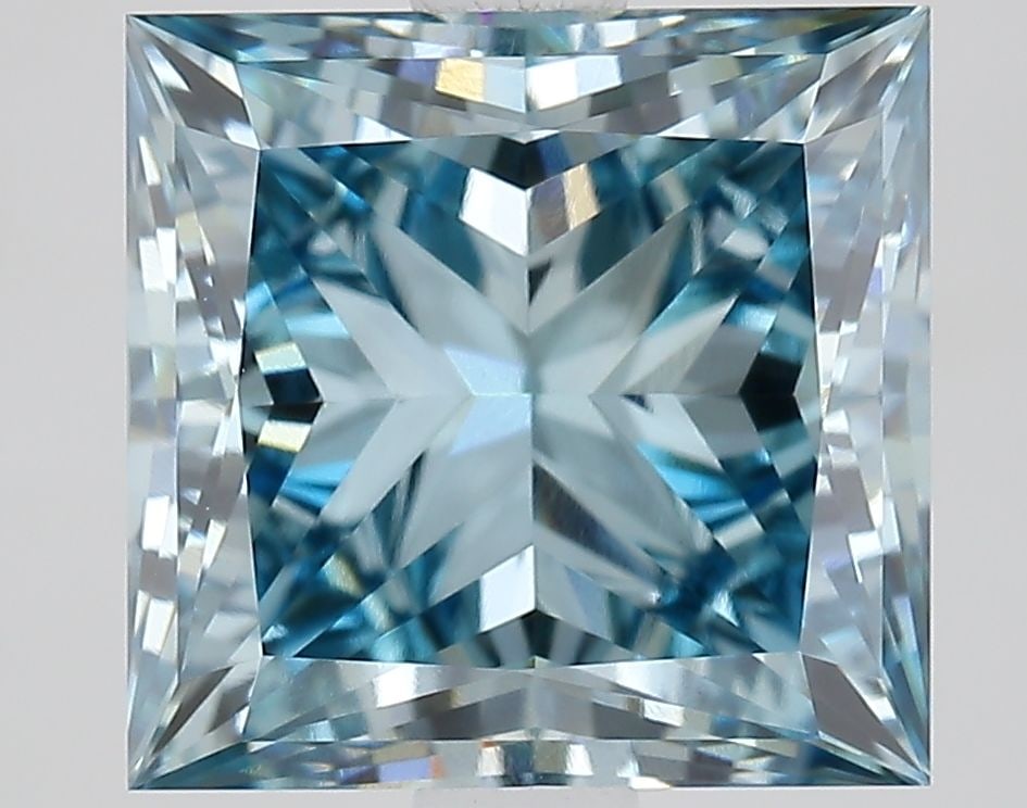 Princess 3.01Ct Fancy Intense Blue Vs1 - Loose Lab Diamond (1 of 1)