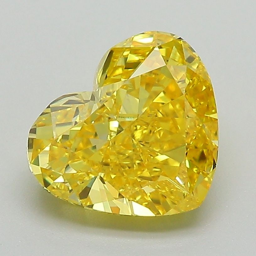 Heart 2.5Ct Fancy Vivid Yellow Vvs2 - Loose Lab Diamond (1 of 1)