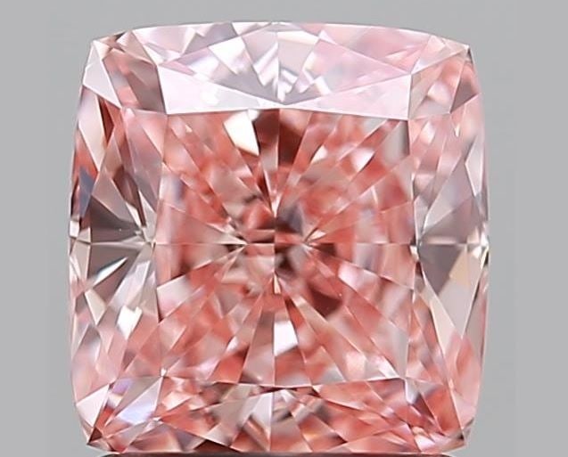 Cushion Brilliant 1.5Ct Fancy Vivid Pink Vvs2 - Loose Lab Diamond (1 of 1)
