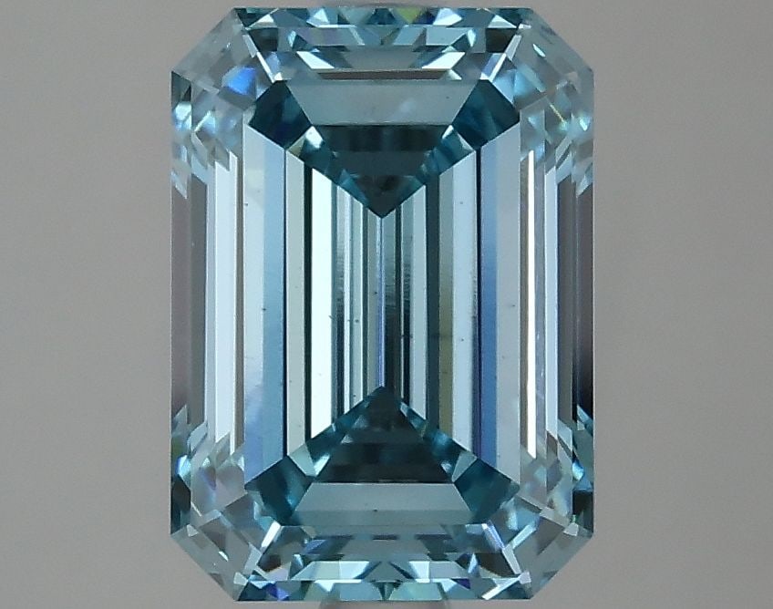 Emerald 3.03Ct Fancy Vivid Blue Vs1 - Loose Lab Diamond (1 of 1)