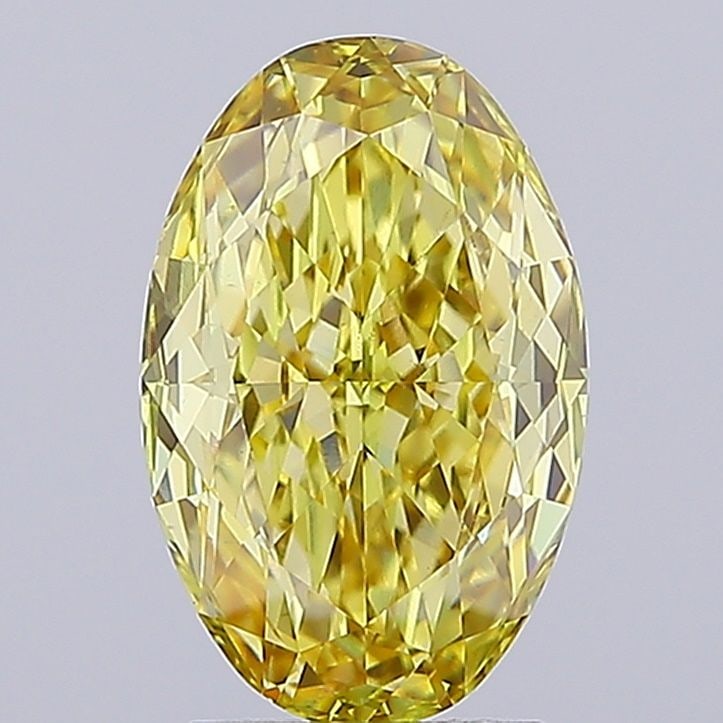 Oval 3.06Ct Fancy Intense Yellow Vs1 - Loose Lab Diamond (1 of 1)