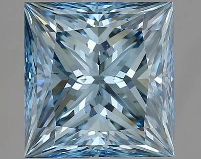 Princess 3.02Ct Fancy Intense Blue Vs2 - Loose Lab Diamond: Source: This Is A Real Diamond Grown In A Lab Not Mined. Carat: 3.02 Cut: - Color: Fancy Intense Blue Clarity: VS2 Polish: GD Symmetry: GD Measurements: 8.06L X 7.74W X 5.76H Certification: IGI Video: