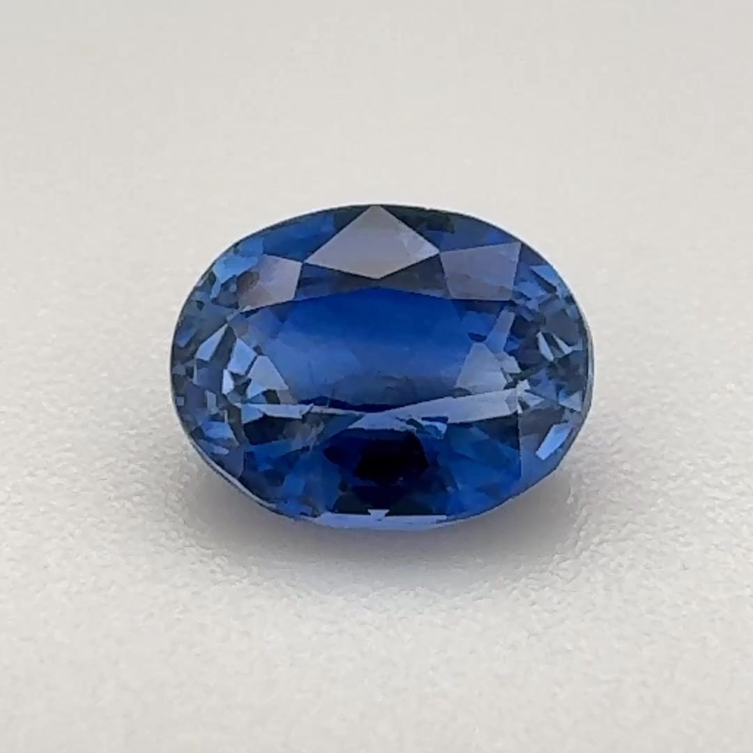 Oval 1.08Ct Blue Ec - Loose Sapphire Gemstone (1 of 1)
