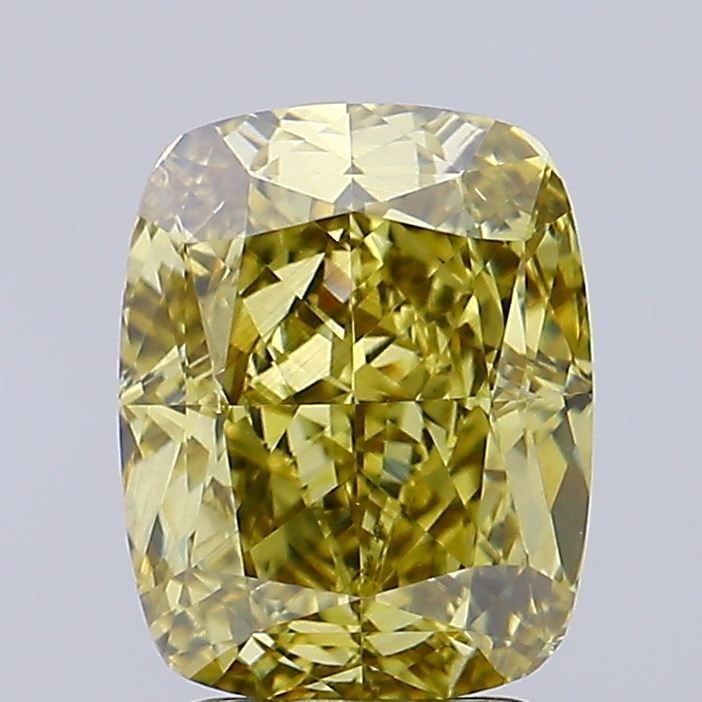 Cushion Modified 3.06Ct Fancy Intense Gray Yellow Vs1 - Loose Lab Diamond (1 of 1)