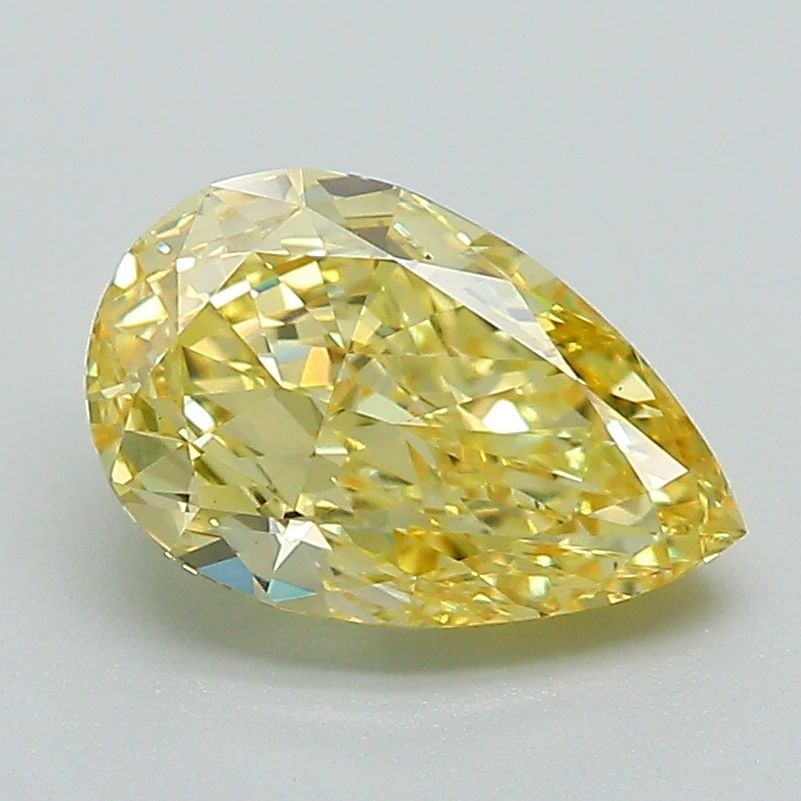 Pear 1.72Ct Fancy Intense Yellow Vs1 - Loose Lab Diamond (1 of 1)