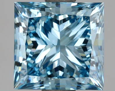 Princess 3.33Ct Fancy Intense Blue Vs2 - Loose Lab Diamond: Source: This Is A Real Diamond Grown In A Lab Not Mined. Carat: 3.33 Cut: - Color: Fancy Intense Blue Clarity: VS2 Polish: EX Symmetry: EX Measurements: 7.98L X 7.76W X 5.79H Certification: IGI Video: