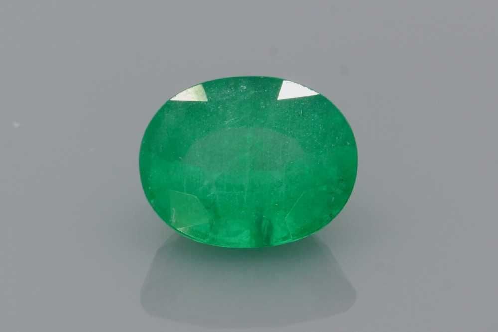 Oval 3.29Ct Green Si - Loose Emerald Gemstone (1 of 1)