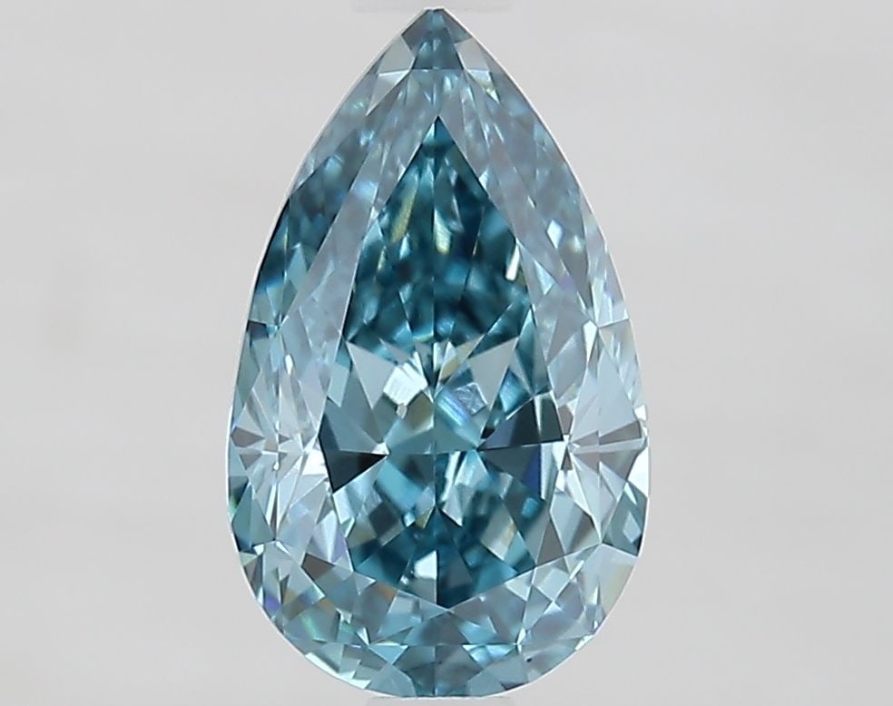 Pear 1.53Ct Fancy Vivid Blue Vvs2 - Loose Lab Diamond (1 of 1)