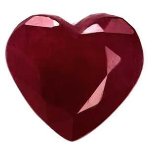Heart 1.38Ct Red Ec - Loose Ruby Gemstone (1 of 1)