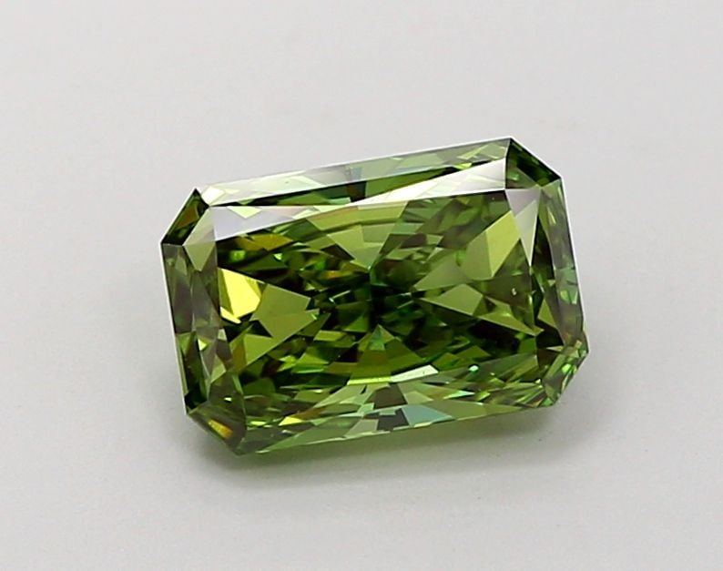 Radiant 1.59Ct Fancy Vivid Green Vvs2 - Loose Lab Diamond (1 of 1)