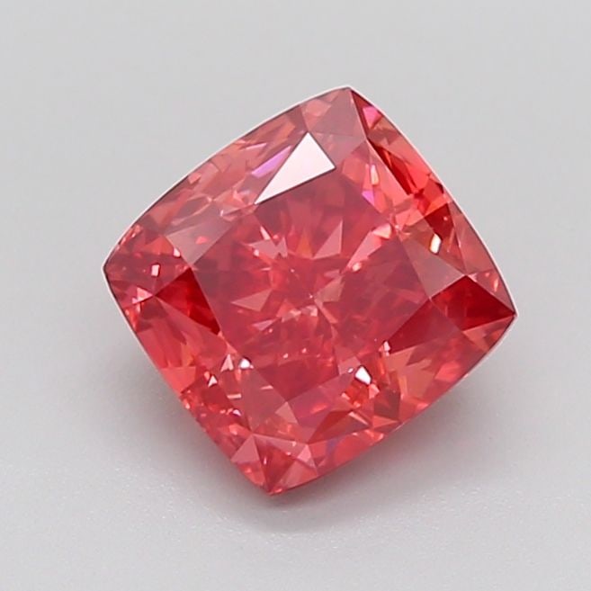 Cushion Modified 3.1Ct Fancy Vivid Reddish Pink Vs1 - Loose Lab Diamond (1 of 1)