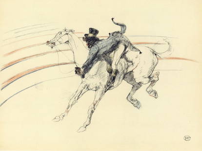 Henri De Toulouse-Lautrec, Chocolat, Scene, The Circus By Toulouse-Lautrec, Lithograph: Lithograph on vlin paper. Unsigned and unnumbered. Paper Size: 12.125 x 9.25 inches. Excellent condition. Notes: From the album, The Circus by Toulouse-Lautrec, 1952. Published the Paris Book Center,
