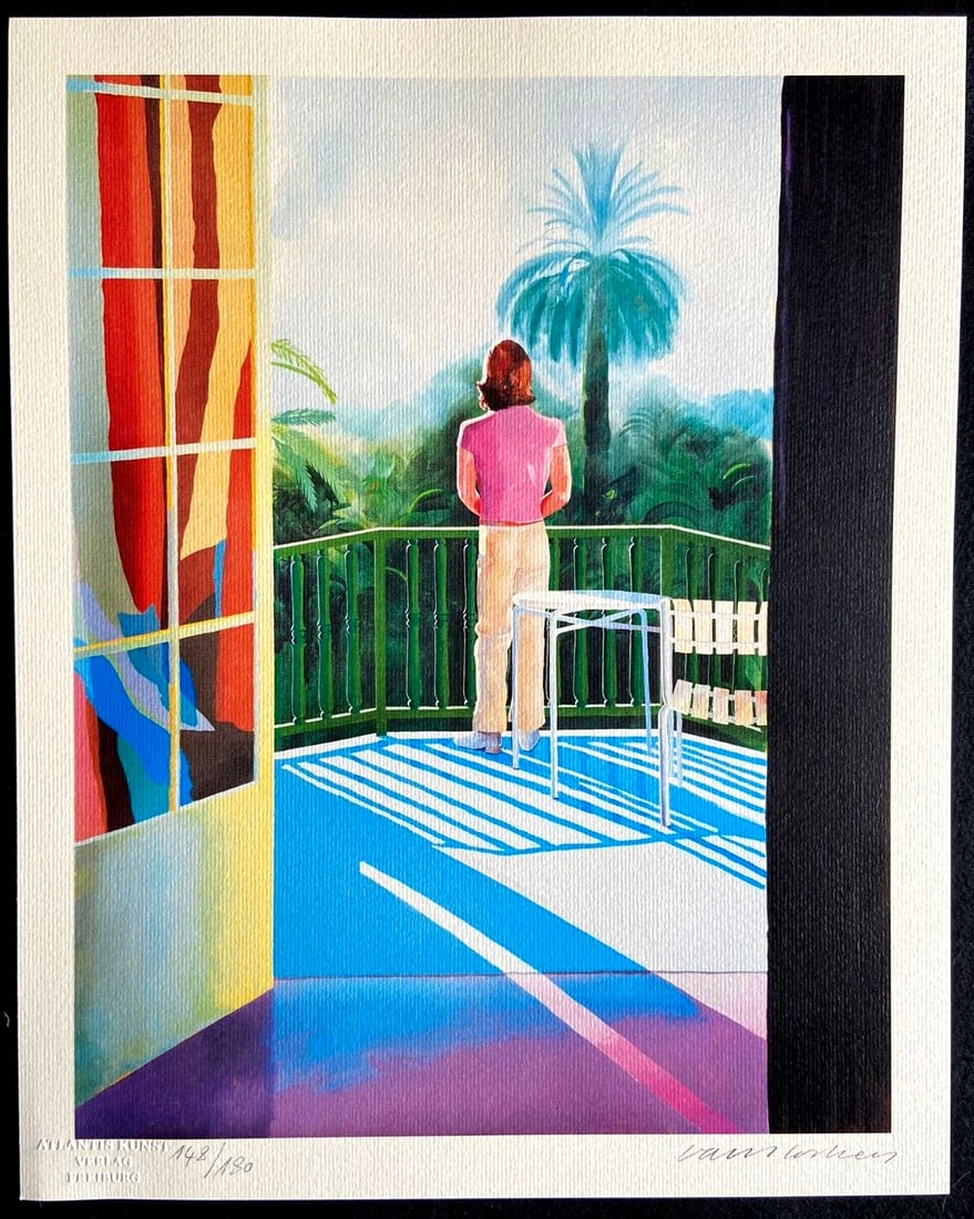 David Hockney Lithograph Coa Signed 180 Limited Numbered Edition (1 of 12)