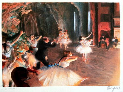 Edgar Degas Lithograph Coa Signed Numbered In Pencil Certified 1978: Edgar Degas Lithograph COA Signed Numbered In Pencil Certified 1978 Edgar Degas "P Rova of dance " Chromolithography printed in 1978 in 180 specimens by Atlantis Verlag, Freiburg 30 x 40 cm Signature