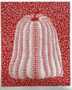 Yayoi Kusama Lithograph Mori Museum Coa Numbered Limited To 200: Yayoi Kusama Lithograph Mori Museum COA Numbered Limited To 200. Yayoi Kusama "Pumpkin" The Lithograph was printed in 2011 by the Mori Art Museum in 200 numbered copies by hand. The work measures 32 x